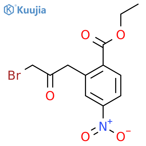 Ethyl 2-(3-bromo-2-oxopropyl)-4-nitrobenzoate structure