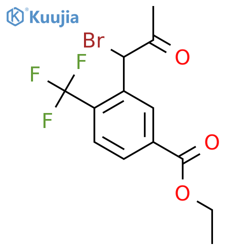 Ethyl 3-(1-bromo-2-oxopropyl)-4-(trifluoromethyl)benzoate structure