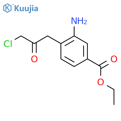 Ethyl 3-amino-4-(3-chloro-2-oxopropyl)benzoate structure