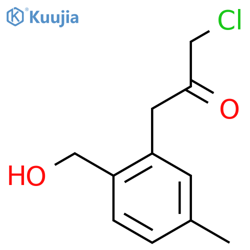 2-(3-Chloro-2-oxopropyl)-4-methylbenzyl alcohol structure