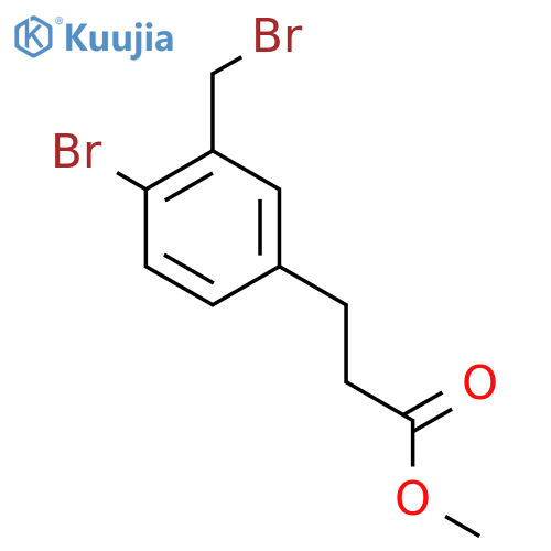 Methyl 3-(4-bromo-3-(bromomethyl)phenyl)propanoate structure