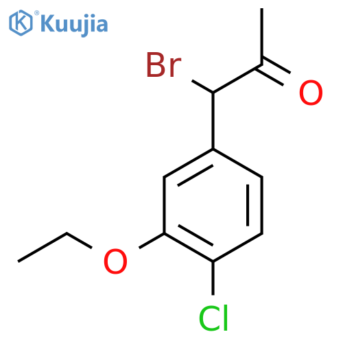 1-Bromo-1-(4-chloro-3-ethoxyphenyl)propan-2-one structure