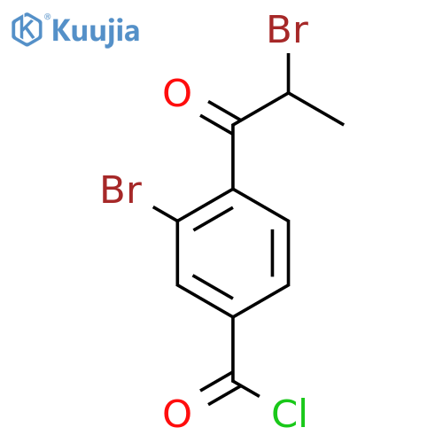 3-Bromo-4-(2-bromopropanoyl)benzoyl chloride structure