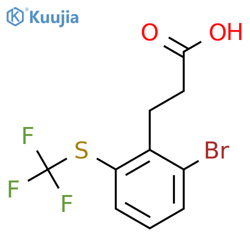 3-(2-Bromo-6-(trifluoromethylthio)phenyl)propanoic acid structure