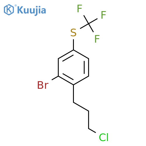 1-Bromo-2-(3-chloropropyl)-5-(trifluoromethylthio)benzene structure
