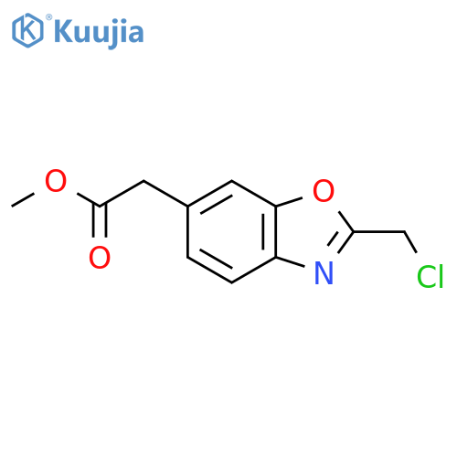 Methyl 2-(chloromethyl)benzo[d]oxazole-6-acetate structure