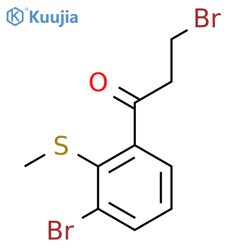 3-Bromo-1-(3-bromo-2-(methylthio)phenyl)propan-1-one structure