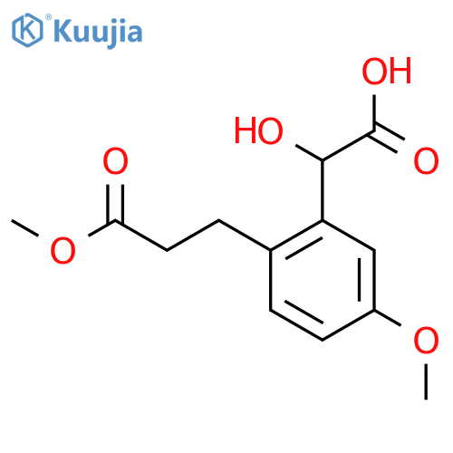 5-Methoxy-2-(3-methoxy-3-oxopropyl)mandelic acid structure