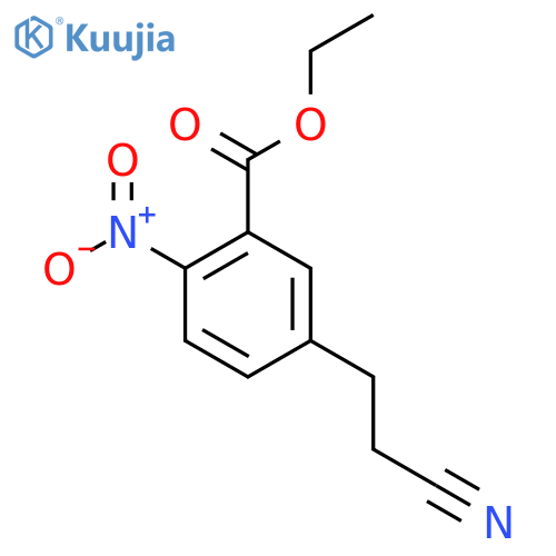 Ethyl 5-(2-cyanoethyl)-2-nitrobenzoate structure