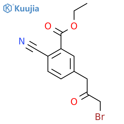 Ethyl 5-(3-bromo-2-oxopropyl)-2-cyanobenzoate structure