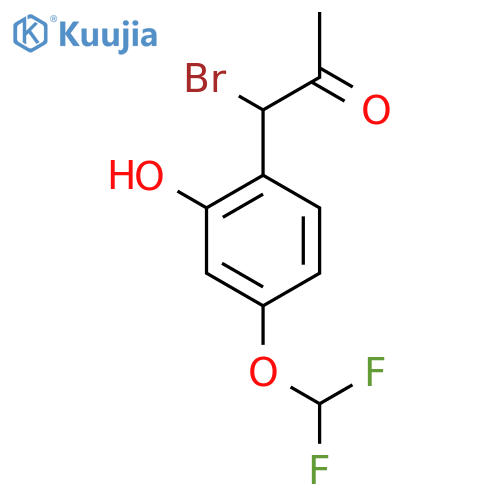 1-Bromo-1-(4-(difluoromethoxy)-2-hydroxyphenyl)propan-2-one structure