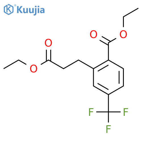 Ethyl 2-(3-ethoxy-3-oxopropyl)-4-(trifluoromethyl)benzoate structure
