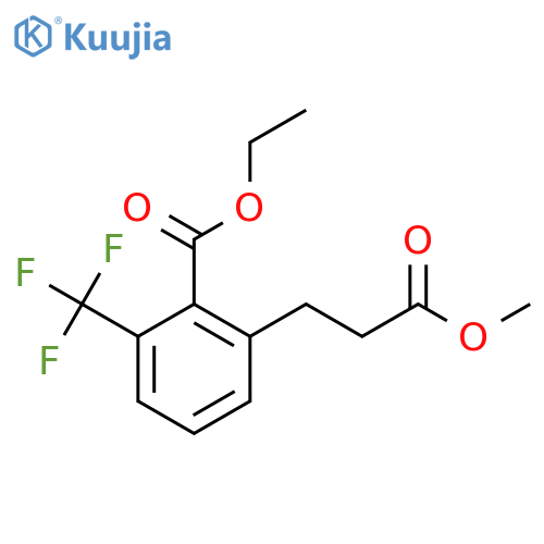 Ethyl 2-(3-methoxy-3-oxopropyl)-6-(trifluoromethyl)benzoate structure