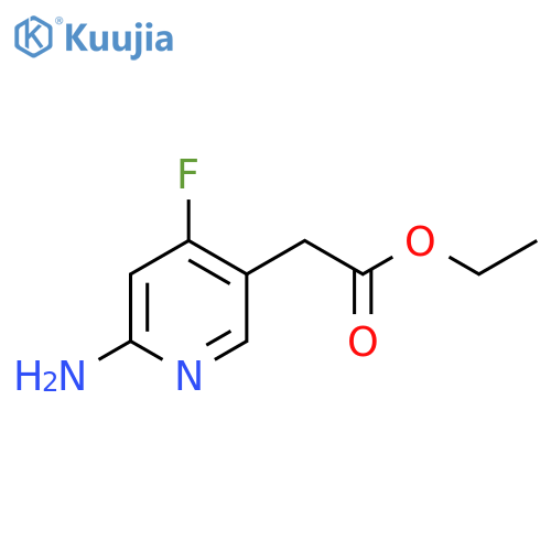 Ethyl 2-amino-4-fluoropyridine-5-acetate structure