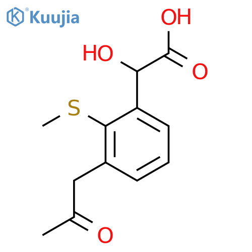 2-(Methylthio)-3-(2-oxopropyl)mandelic acid structure