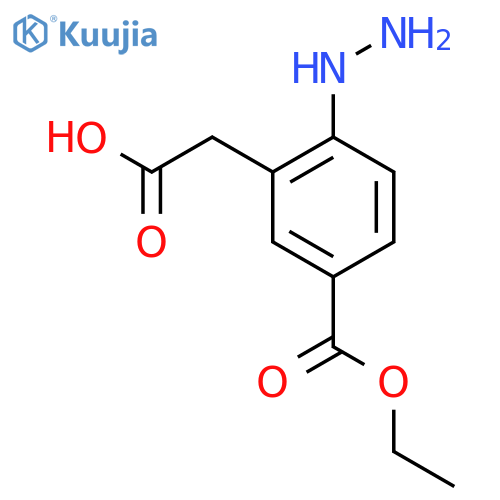 Ethyl 3-(carboxymethyl)-4-hydrazinylbenzoate structure