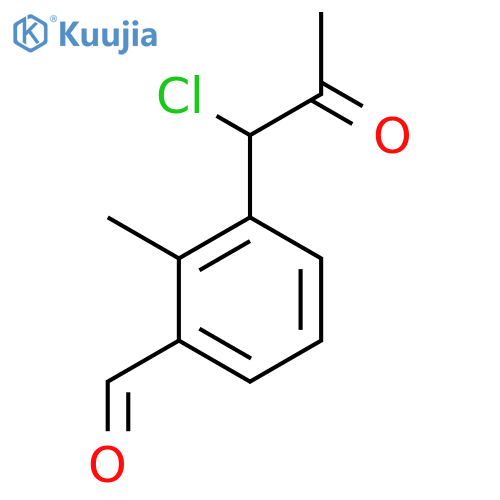 3-(1-Chloro-2-oxopropyl)-2-methylbenzaldehyde structure