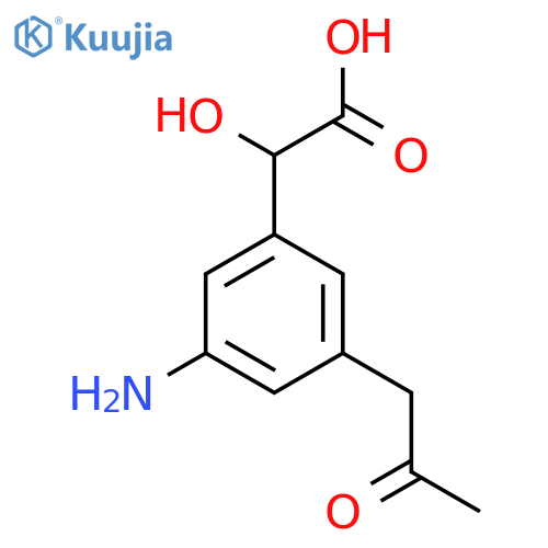 3-Amino-5-(2-oxopropyl)mandelic acid structure