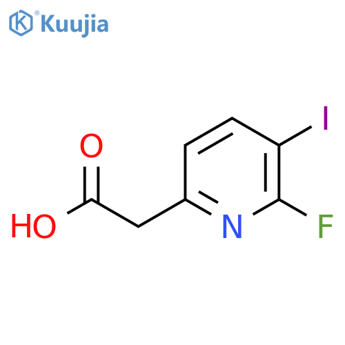2-Fluoro-3-iodopyridine-6-acetic acid structure