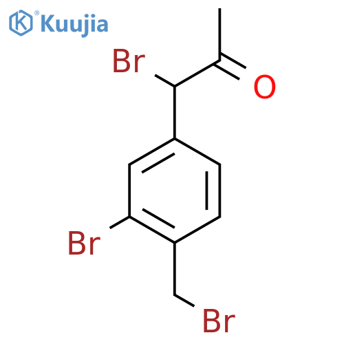 1-Bromo-1-(3-bromo-4-(bromomethyl)phenyl)propan-2-one structure