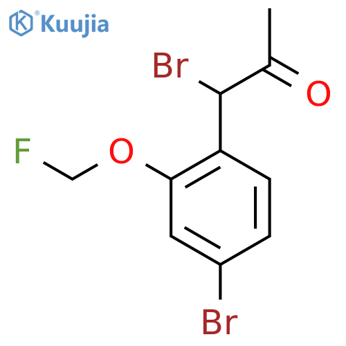 1-Bromo-1-(4-bromo-2-(fluoromethoxy)phenyl)propan-2-one structure