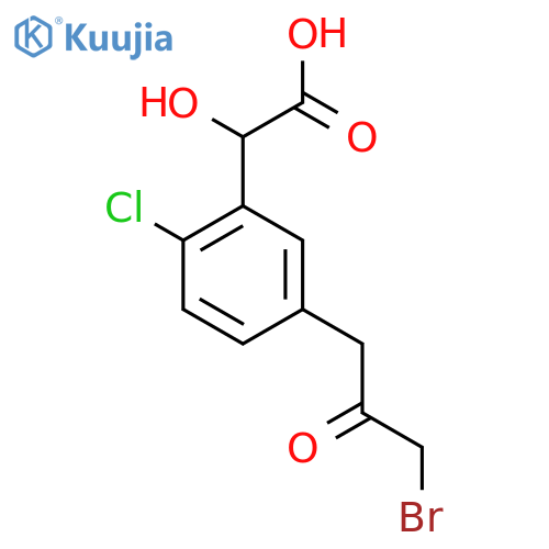 5-(3-Bromo-2-oxopropyl)-2-chloromandelic acid structure