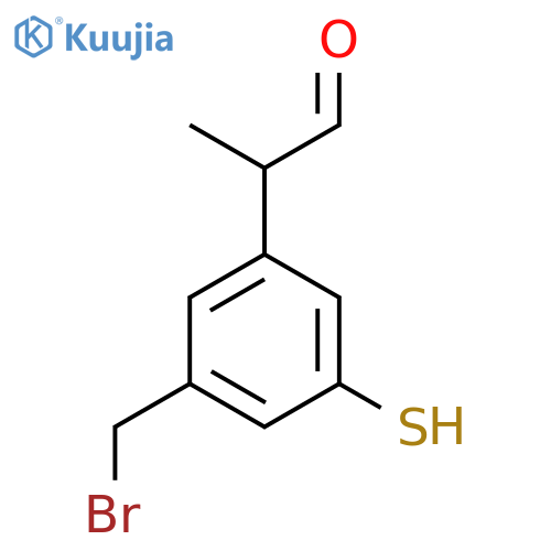 3-(Bromomethyl)-5-mercaptophenylpropanal structure