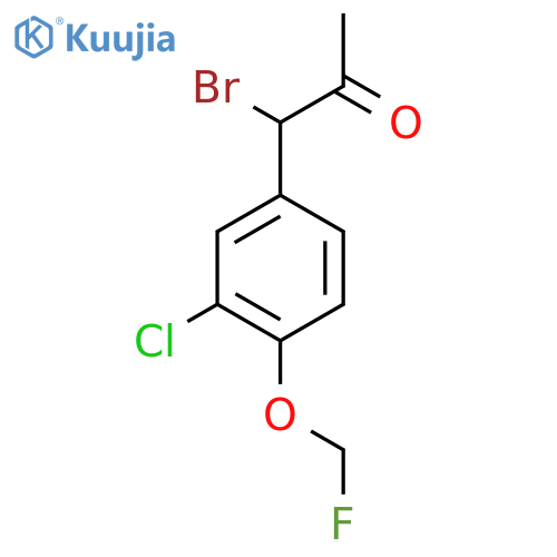 1-Bromo-1-(3-chloro-4-(fluoromethoxy)phenyl)propan-2-one structure