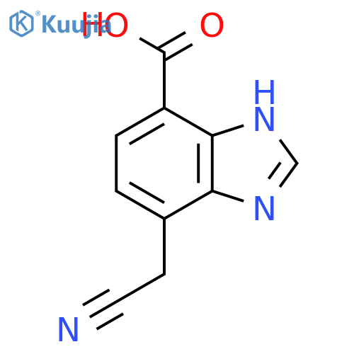 7-Cyanomethyl-1H-benzimidazole-4-carboxylic acid structure