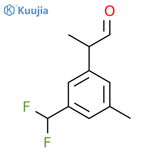 3-(Difluoromethyl)-5-methylphenylpropanal structure