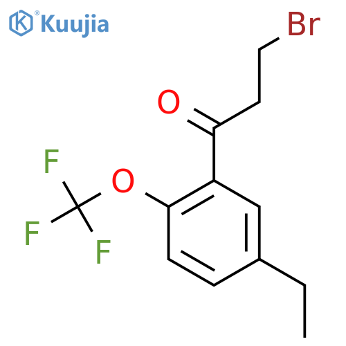 3-Bromo-1-(5-ethyl-2-(trifluoromethoxy)phenyl)propan-1-one structure