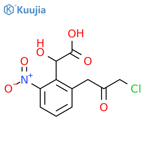 2-(3-Chloro-2-oxopropyl)-6-nitromandelic acid structure