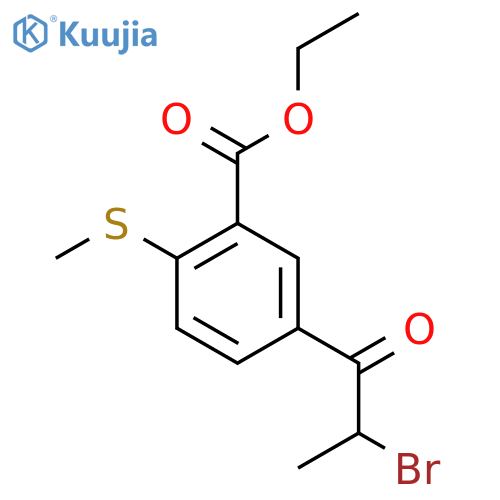 Ethyl 5-(2-bromopropanoyl)-2-(methylthio)benzoate structure