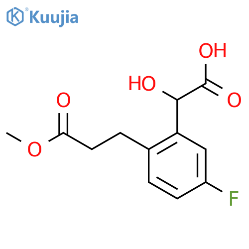 5-Fluoro-2-(3-methoxy-3-oxopropyl)mandelic acid structure