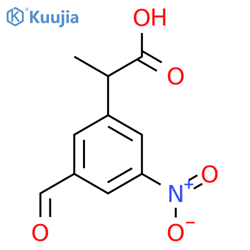 3-Formyl-5-nitrophenylpropanoic acid structure