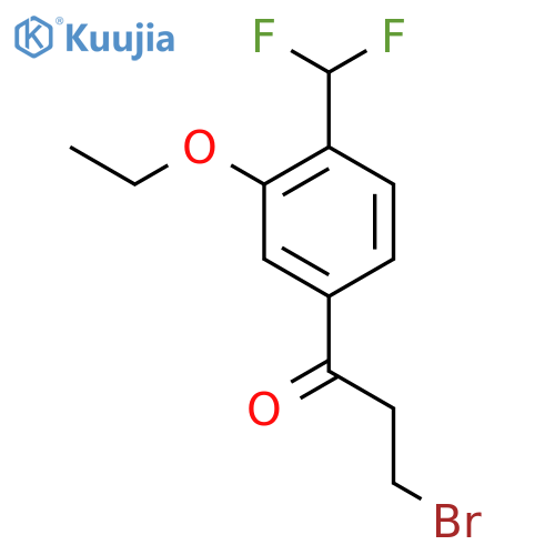 3-Bromo-1-(4-(difluoromethyl)-3-ethoxyphenyl)propan-1-one structure