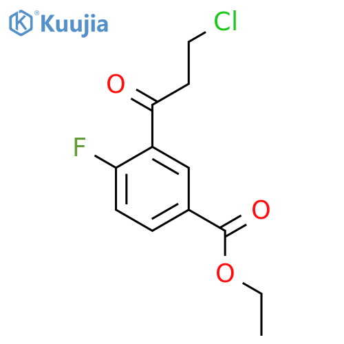 Ethyl 3-(3-chloropropanoyl)-4-fluorobenzoate structure