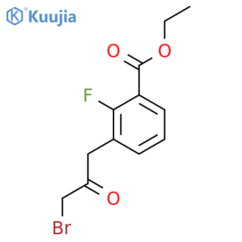 Ethyl 3-(3-bromo-2-oxopropyl)-2-fluorobenzoate structure