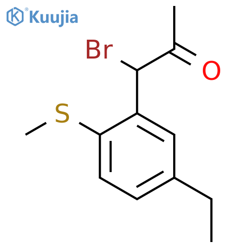 1-Bromo-1-(5-ethyl-2-(methylthio)phenyl)propan-2-one structure