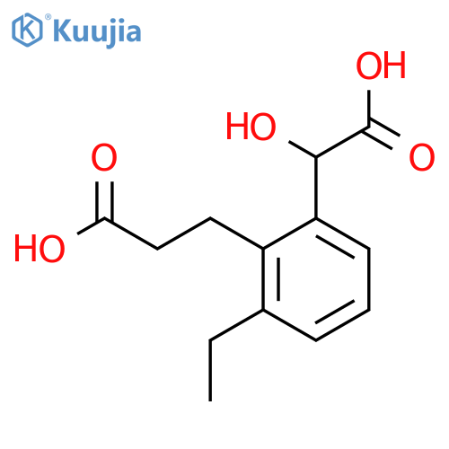 2-(2-Carboxyethyl)-3-ethylmandelic acid structure