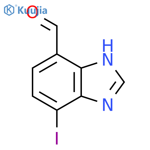 4-Formyl-7-iodo-1H-benzimidazole structure