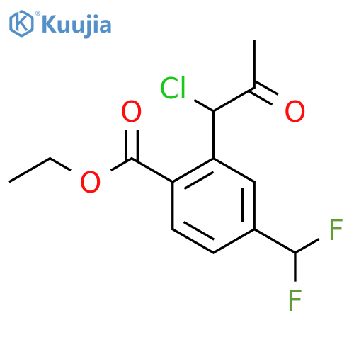 Ethyl 2-(1-chloro-2-oxopropyl)-4-(difluoromethyl)benzoate structure
