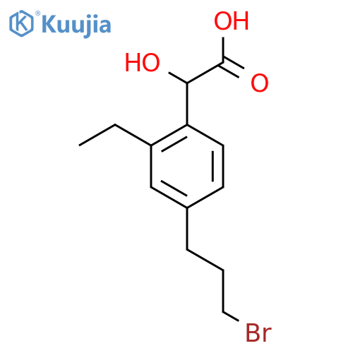 4-(3-Bromopropyl)-2-ethylmandelic acid structure