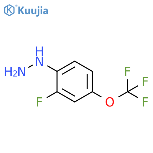 Hydrazine, [2-fluoro-4-(trifluoromethoxy)phenyl]- structure