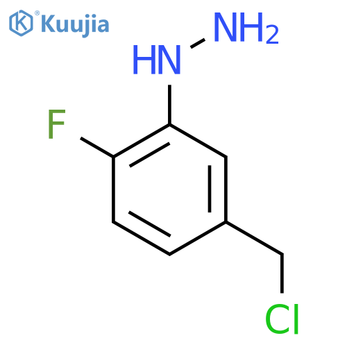 5-(Chloromethyl)-2-fluorophenylhydrazine structure