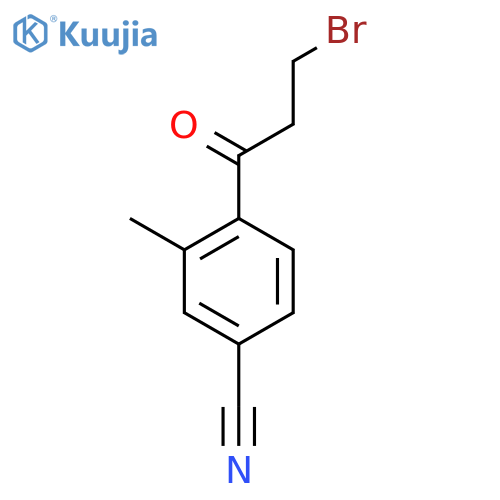 4-(3-Bromopropanoyl)-3-methylbenzonitrile structure