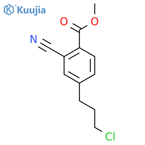 Methyl 4-(3-chloropropyl)-2-cyanobenzoate structure