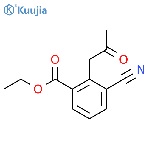 Ethyl 3-cyano-2-(2-oxopropyl)benzoate structure
