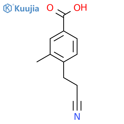 4-(2-Cyanoethyl)-3-methylbenzoic acid structure