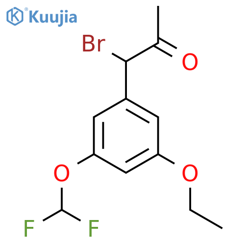 1-Bromo-1-(3-(difluoromethoxy)-5-ethoxyphenyl)propan-2-one structure